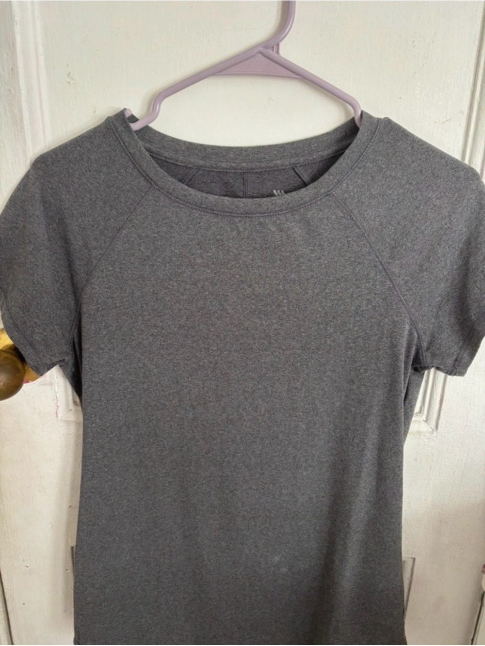 all in motion Women's Heather Gray Short-Sleeve Crewneck Tee